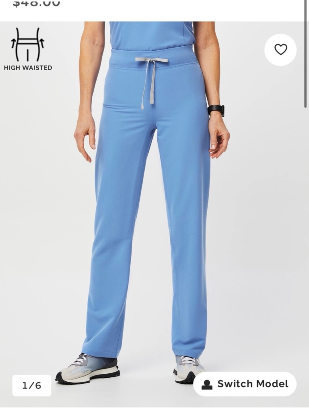 Figs Livingston scrub pants in ceil blue size LT